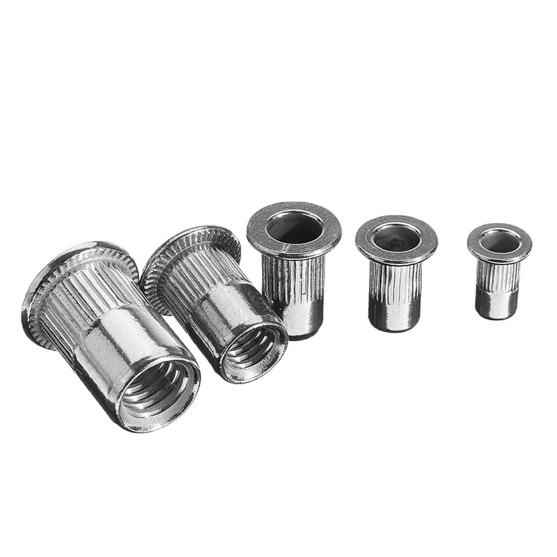 Suleve MXRN5 180Pcs M3/M4/M5/M6/M8/M10 Stainless Steel Rivet Nut Threaded Countersunk Head Insert Nut Tool Kits