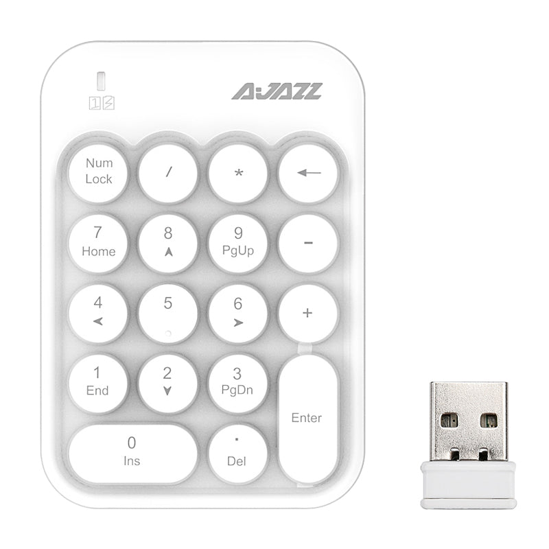 AJazz AK18 2.4GHz Wireless Numeric Keypad Mini Number Pad Keyboard for Laptop PC