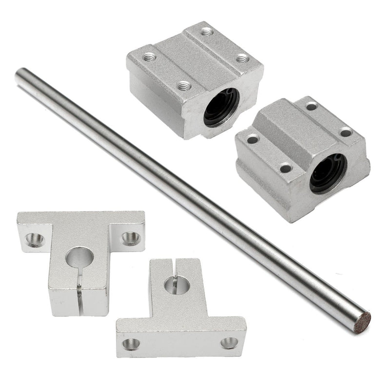 8mm Shaft Optical Linear Rail 300/400/600mm Length  SCS8UU/SK8 Guide Support CNC Set