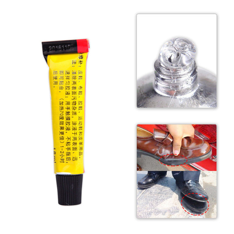 18ml Super Adhesive Repair Glue For Shoe Leather Rubber Canvas Tube Strong Bond