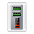 Bakeey 2 USB Ports 2A LED Display Smart Travel Wall USB Charger for Samsung Xiaomi Huawei