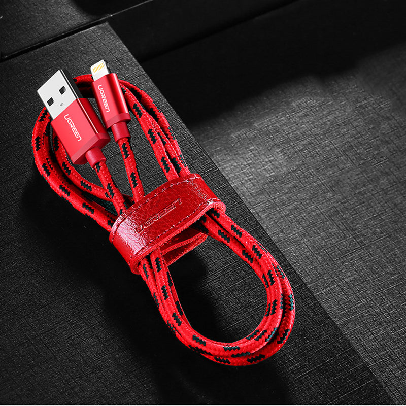 UGREEN 2.4A Lightning Port Fast Charging Transmission Data Cable For iPhone X XS 11Pro iPadPro iPadAir