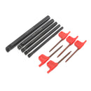 5 Set of SCLCR Lathe Turning Tool Holder Boring Bar For CCMT With 10pcs Lathe Blades Carbide Inserts