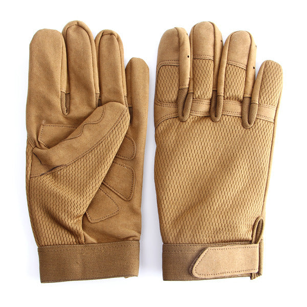 Three Soldiers Outdoor Soft Tactical Gloves Full Finger Glove Slip Resistant For Cycling Camping Hunting
