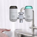 3000W 220V Three Water Outlets Temperature Display Electric Instant Heating Faucets Kitchen Hot&Cold Water Heater Water Purifier EU Plug