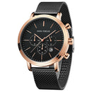 MINI FOCUS MF0297G Fashion Men Calendar Crystal Glass Full Steel Quartz Watch