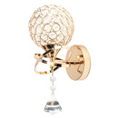 Single Head Silver/Golden Crystal Wall Light Lamp Fixture Sconce Bedroom Hallway Fitting