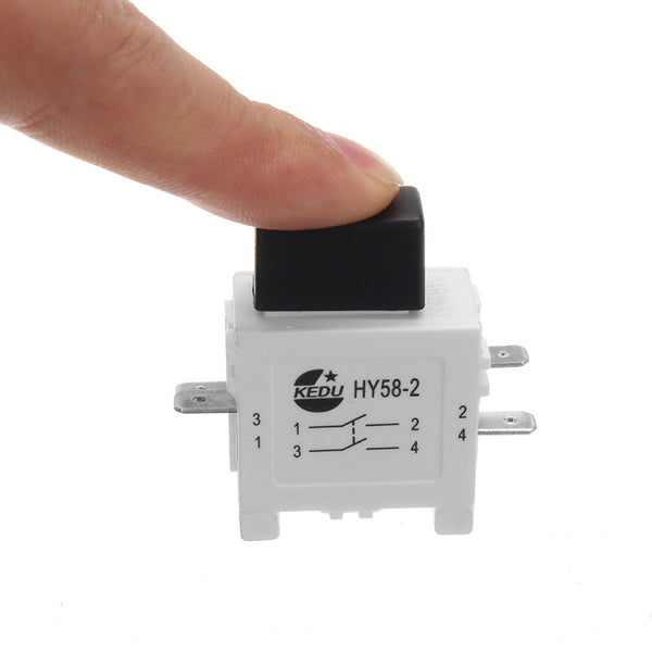 KEDU HY58-2 16/19A 250/127V Electric Push Button Trigger Switch with Brake