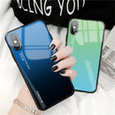 Bakeey Gradient Scratch Resistant Tempered Glass Protective Case For iPhone X/XS/XR/XS Max