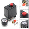 220V 1/4inch BSP 4 Port Single Phase Air Compressor Pressure Switch with Safety Valve Gauge