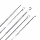 Y.F.M5Pcs Antibacterial Blackhead Acne Removal Needle Portable Facial Tools Face Pimple Extractor Blackhead Remover Set With Mirror
