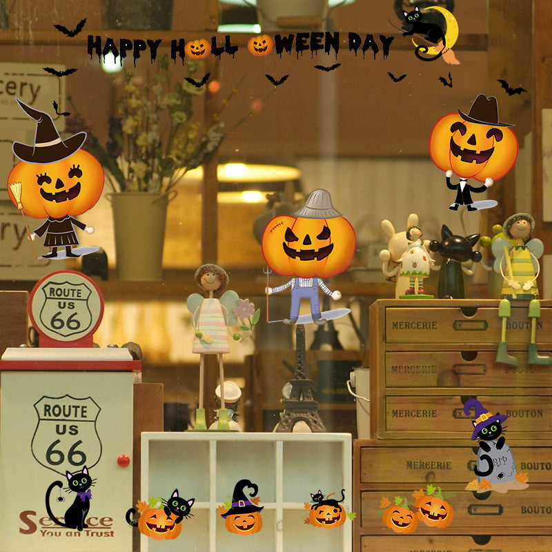 Miico SK6074 Halloween Wall Sticker Cartoon Sticker For Halloween Party Kids Room Decoration