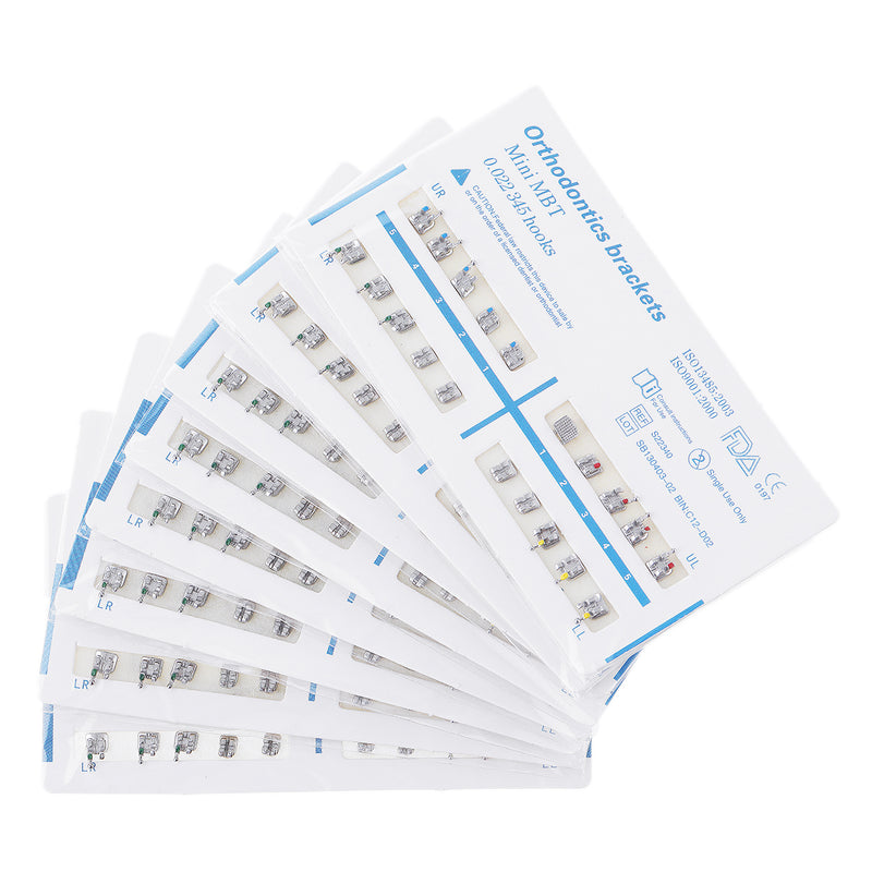 10Pcs Dental Metal Orthodontic Mini Roth Bracket Slot 0.022 3-4-5 Hooks