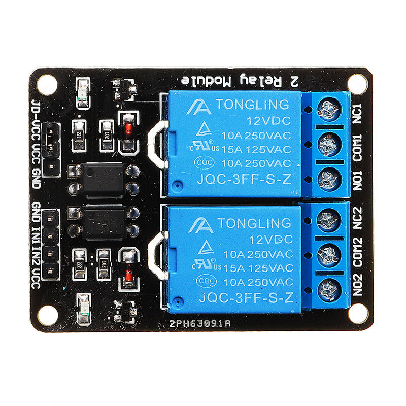 10pcs 2 Channel Relay Module 12V with Optical Coupler Protection Relay Extended Board