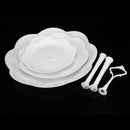 3 Tier Cake Stand Afternoon Tea Wedding Plates Party Embossed Display Tableware Cake Decorations