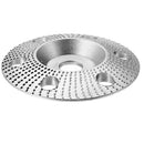 Drillpro 100mm Tungsten Carbide See Through Wood Shaping Disc Bevel Carving Disc with Hole 16mm Bore Sanding Grinder Wheel for 100 115 Angle Grinder