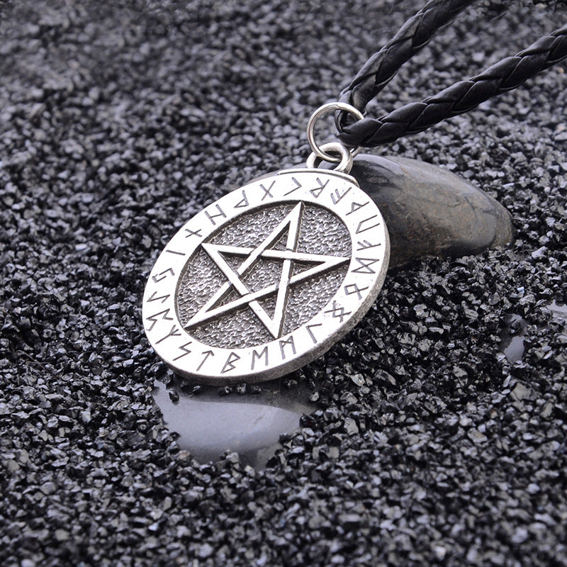Simple Five-pointed Star Pendant Nordic Ornaments Creative Men's Necklace