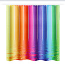 Water Lines Rainbow Polyester Shower Curtain Bathroom Curtain 3D Printing Water-Proof Bathroom Decor