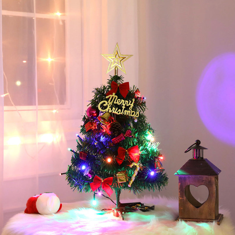 Tabletop Artificial Small Christmas Tree Artificial Lit LED Indoor Decorations