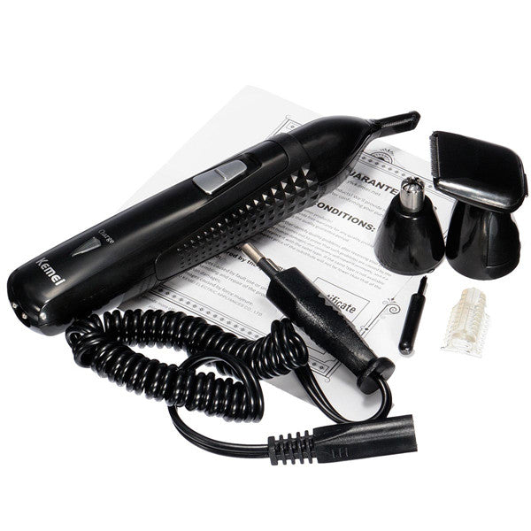KEMEI 3 in 1 Electric Rechargeable Nose Hair Ear Trimmer Shaver Removal