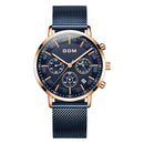 DOM 1296GK Fashion Men Watch 3ATM Waterproof Luminous Display Large Dial Quartz Watch