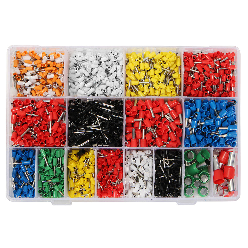 Excellway CT06 2120Pcs Wire Copper Crimp Insulated Cord Pin End Terminal 22 to 5 AWG