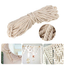 Cotton Rope 8mm Natural Beige Twisted Cord DIY Craft Macrame Handmake String 45m Decorations