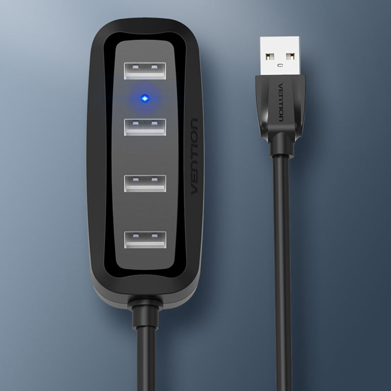 Vetion VAS-J43 USB2.0 with 4 Ports USB Hub Extender with LED Indicator Lamp Connector for Phone MacBook Air