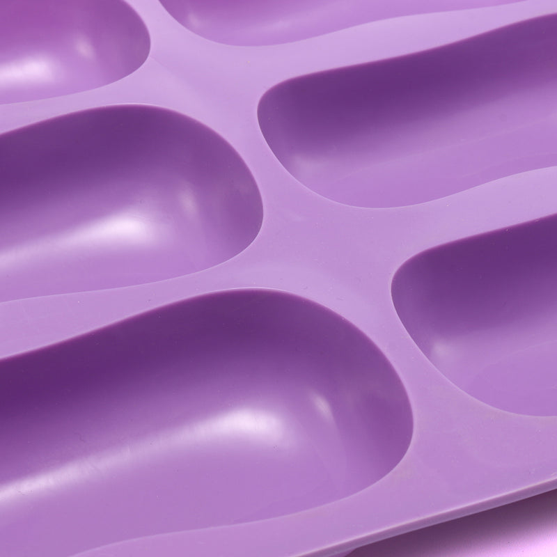 DIY 6 Slots Cake Mold Tool 3D Oval Silicone Soap Mould Baking Mold Handmade Chocolate Pudding Jelly