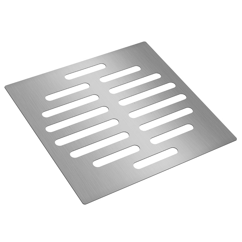 6 Inch Silver Floor Drain Protector Tone Square Shape Stainless Steel Floor Drain Cover Home
