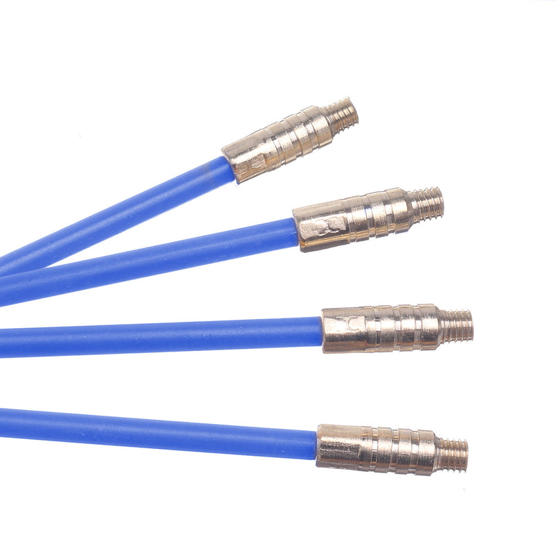 10pcs L58cm D4mm Electrician Puller Wire Fiberglass Cable Wire Duct Rod Threader Pull Kit