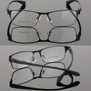 Fashionable Light Slim Eye Glasses Frame Metal Full Rim Frame Rx Prescription Lens for Men and Women