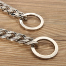 Silver Cuban Curb Link Stainless Steel Dog Chain Pet Training Collar Choker Dog Traction Rope