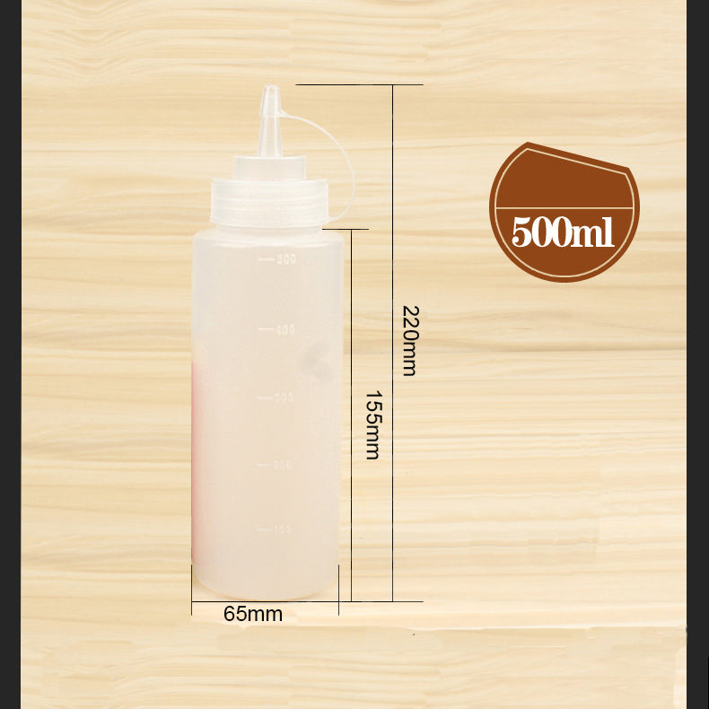 MYTEC 500ml Dispensing Bottles Industrial Plastic Bottle Plastic Pot Pointed Mouth Pot Woodworking Dispensing Bottle Pointed Plastic Bottle White Latex Dispensing Drip Bottle