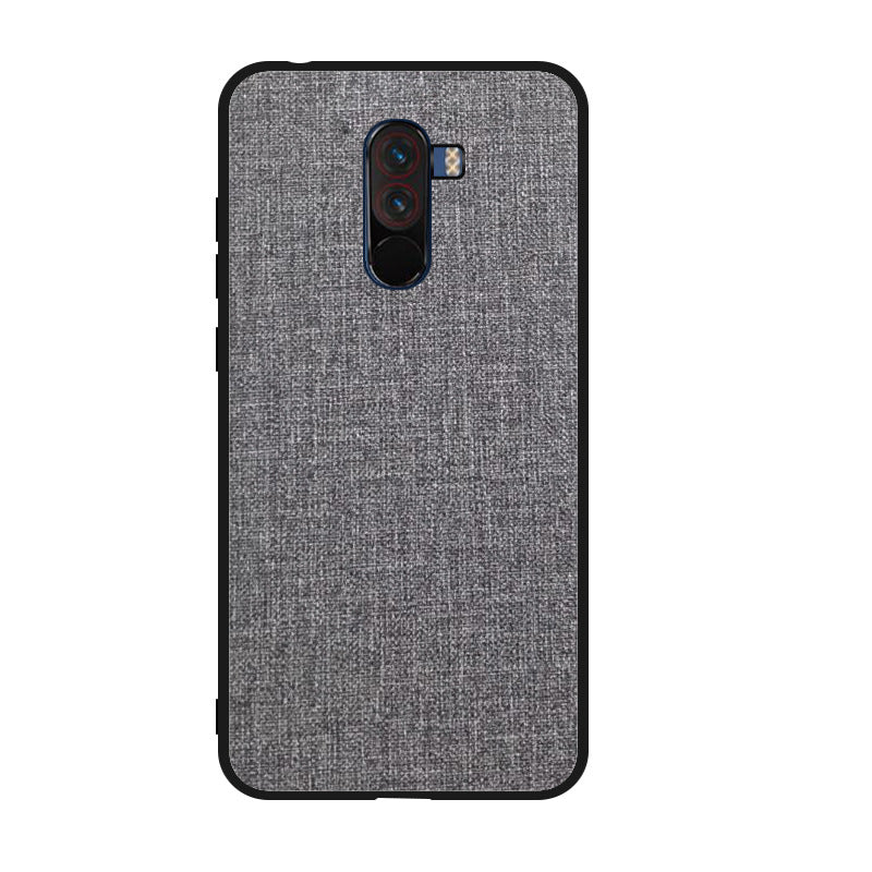 Bakeey Luxury Fabric PC Back + Soft TPU Bumper Protective Case for Xiaomi Pocophone F1