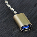 Bakeey Type-C Male to USB 3.1 Female OTG Gold Braided Adpater Cable Converter for S8 Xiaomi 6 Letv