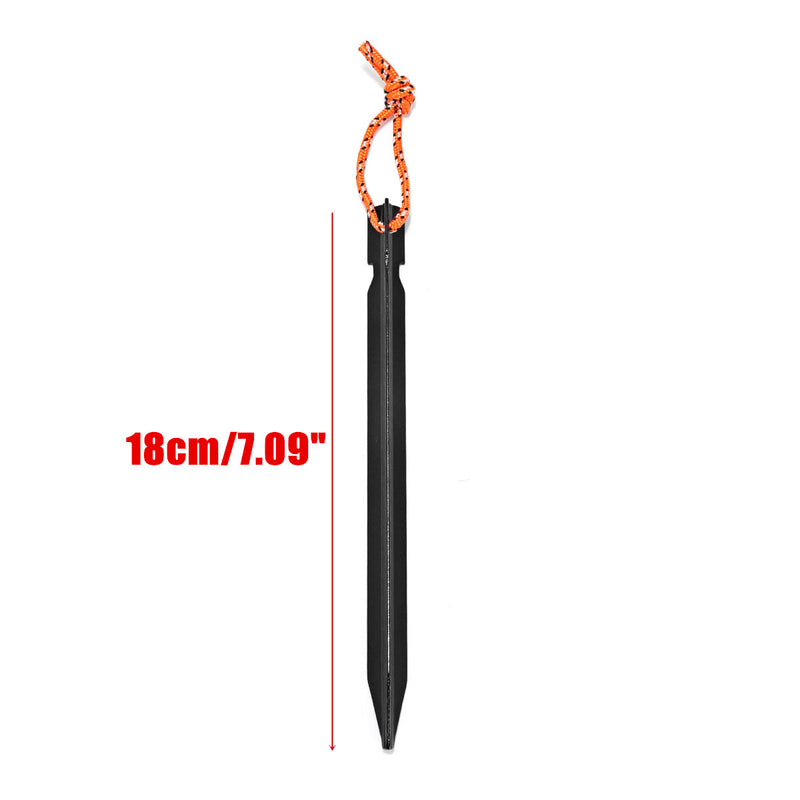 12PCS Aluminum Alloy Tent Nail Pegs Stakes With Rope Lightweight Camping Outdoor