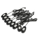 8Pcs RGB LED Under Body Lights Rock Lamp bluetooth Wireless Control for Offroad Truck Boat DC 12V