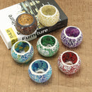 Glass Sparkling Mosaic Crystal Candle Holder Romantic Candle Container Valentine's Day Gift