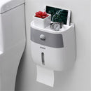 Toilet Paper Holder Creative Plastic Wall Mounted Tissue Storage Box Bathroom Decor