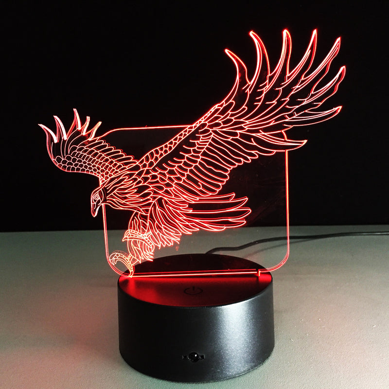 Fly Eagle USB 3D LED Lights Colorful Touch Night Light Christmas Gift