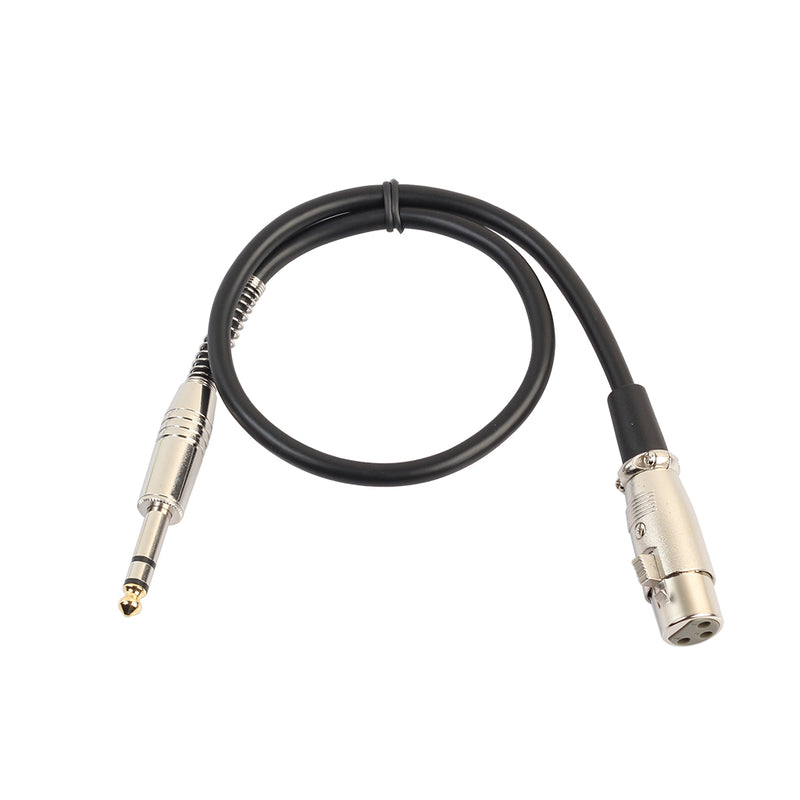 REXLIS 1/ 1.8/ 3M  3-Pin Male To Mono Shielded Microphone Audio Cable