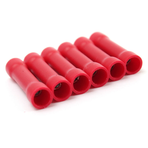 150Pcs 0.5-6.0mm Insulated Butt Wire Connector Crimp Terminal 10-22AWG PVC Kit