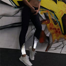 Women Galaxy Sport Trousers High Elasticity Reflect Light Dot Fitness Pants For Night Runner