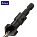 Drillpro DB-C2 4pcs Carpentry Countersink Drill Bit Set Woodworking Tools