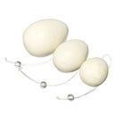 Jade Stone Egg Yoni Egg Massage Stone 3PCS Natural Chakra Healing Yoga Exercise Eggs To Train Pelvic Muscles Kegel Exercise Manual Massager