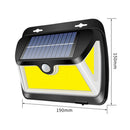 Solar Power COB LED PIR Motion Sensor Wall Light Outdoor Garden Yard Lamp Waterproof