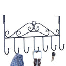 European Door Back  Hanger Hanging Rack Holder Hook For Bag Towel Coat Clothes Hat Iron Decorative 5 Hooks