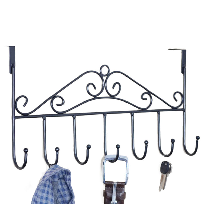 European Door Back  Hanger Hanging Rack Holder Hook For Bag Towel Coat Clothes Hat Iron Decorative 5 Hooks