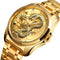 SKMEI 9193 Luxury Chinese Dragon Pattern Golden Waterproof Men Watch Quartz Watch